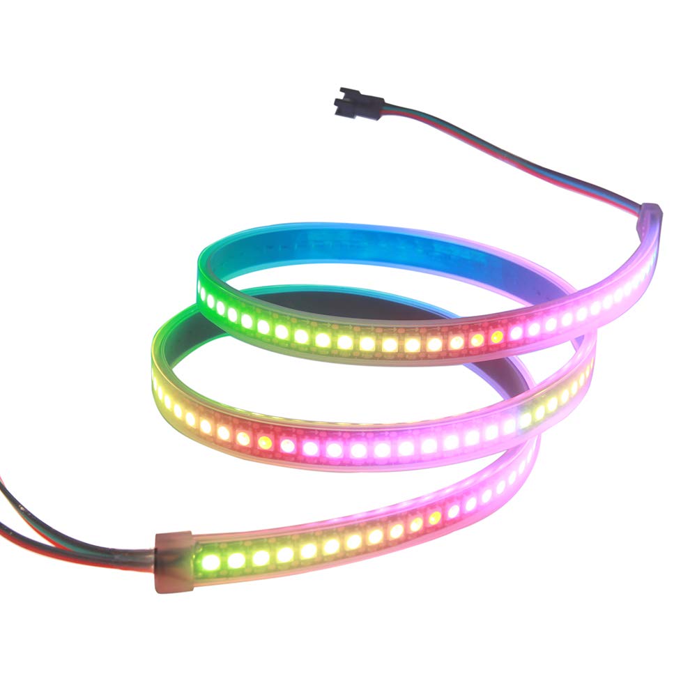 WS2812B DC5V Series Flexible LED Strip Lights, Programmable Pixel Full Color Chasing, Outdoor Waterproof Optional, 144LEDs/m 1.64-6.56ft Per Reel By Sale